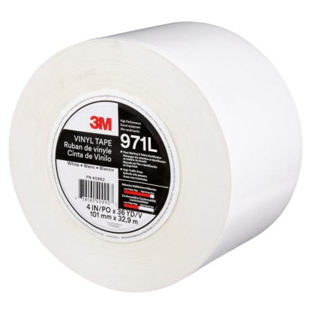 Preview: 3M™ Langlebiges Bodenmarkierungsband 971L, Weiß, 101.6 mm x 33 m, 0.43 mm, Individually Wrapped Conveniently Packaged
