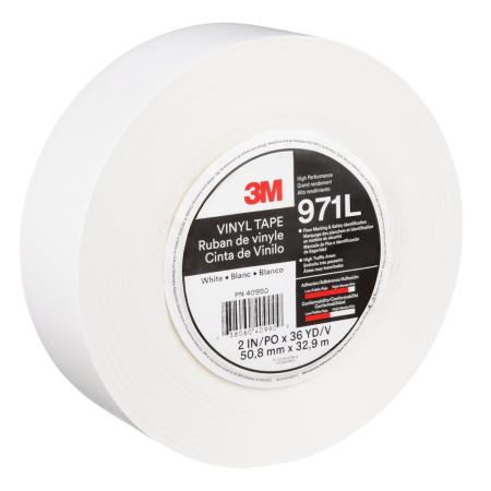 3M™ Langlebiges Bodenmarkierungsband 971L, Weiß, 50.8 mm x 33 m, 0.43 mm, Individually Wrapped Conveniently Packaged