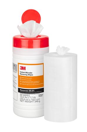 3M™ Microbe Removal Reinigungstücher, 195 mm x 254 mm, 85 Tücher/Kanister, 4 Kanister/Versandeinheit