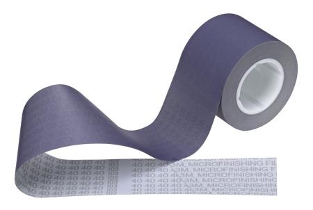 3M™ Microfinishing Film Rolle 472L, 101,6 mm x 45,72 m, 5 Mil, Alox, 15 Micron, ASO, 76,2 mm, Kunststoffkern mit Keilnuten