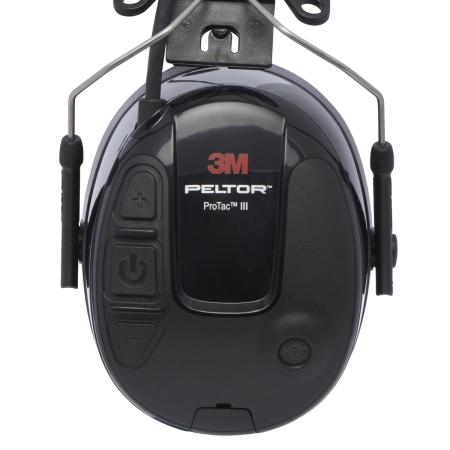 3M™ PELTOR™ ProTac™ III Headset, 31 dB, schwarz, Befestigung am Schutzhelm, MT13H221P3E