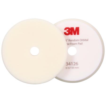 3M™ Perfect-It™ Festes Polierschaumpad für Exzenterpoliermaschine, Weiß, 150 mm, 34126