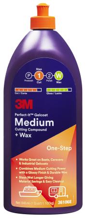 3M™ Perfect-It™ Gelcoat Schleifpaste für mittleren Abtrag + Wachs, 946 ml, 36106E