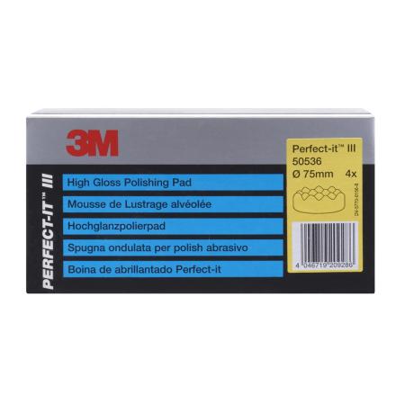 Preview: 3M™ Perfect-It™ Polierschaum, genoppt, Gelb, 75 mm, 50536