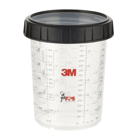 3M™ PPS™ Außenbecher mit Schraubring, Groß, 850 ml, 16023
