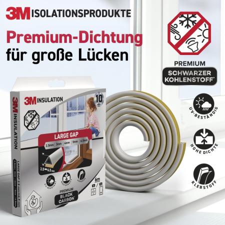 Preview: 3M™ Premium Isolierdichtung Große Lücke, Weiß, 6M
