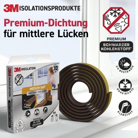 Preview: 3M™ Premium Isolierdichtung Mittelgroße Lücke, Braun, 6M
