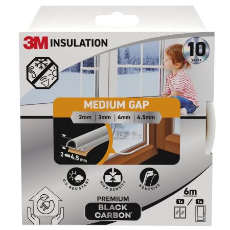 Preview: 3M™ Premium Isolierdichtung Mittelgroße Lücke, Weiß, 6M