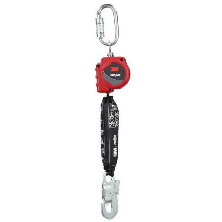 Preview: 3M™ Protecta® Höhensicherungsgerät mit selbstaufrollendem Gurtband, Tri-Lok-Karabiner, Sicherheitshaken, 6 ft / 1,8 m, 3100641