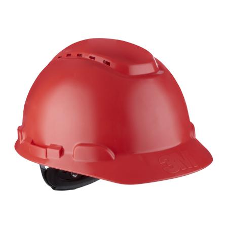 Preview: 3M™ Schutzhelm, Ratschenverschluss, belüftet, Kunststoffschweißband, Rot, H700N-RD