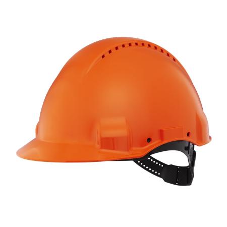 3M™ Schutzhelm, Uvicator, Pinlock-Verschluss, belüftet, Kunststoffschweißband, Orange, G3000CUV-OR