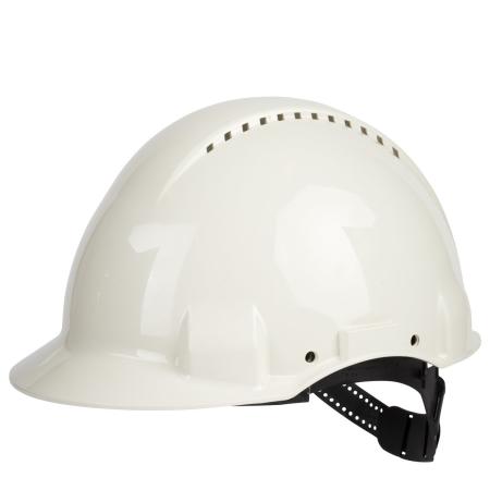 3M™ Schutzhelm, Uvicator, Pinlock-Verschluss, belüftet, Kunststoffschweißband, Weiß, G3000CUV-VI