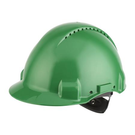 3M™ Schutzhelm, Uvicator, Ratschenverschluss, belüftet, Kunststoffschweißband, Grün, G3000NUV-GP