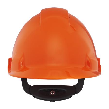 Preview: 3M™ Schutzhelm, Uvicator, Ratschenverschluss, belüftet, Kunststoffschweißband, Orange, G3000MUV-OR