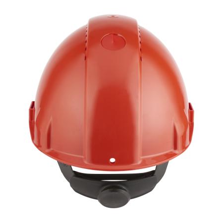 Preview: 3M™ Schutzhelm, Uvicator, Ratschenverschluss, belüftet, Kunststoffschweißband, Rot, G3000NUV-RD