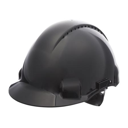 3M™ Schutzhelm, Uvicator, Ratschenverschluss, belüftet, Kunststoffschweißband, Schwarz, G3000NUV-SV