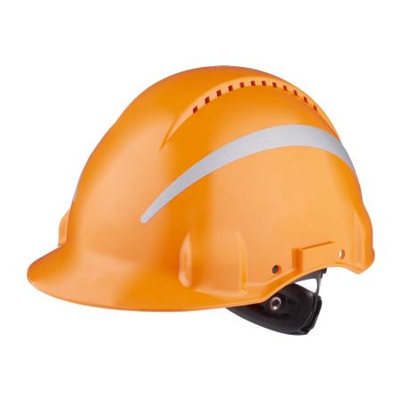 3M™ Schutzhelm, Uvicator, Ratschenverschluss, belüftet, reflektierend, Kunststoffschweißband, Orange, G3000NUV-R-OR