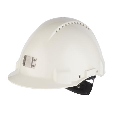 3M™ Schutzhelm, Uvicator, Ratschenverschluss, Belüftung, Kunststoffschweißband, Lampenhalterung, Weiß, G3000NUV-10-VI