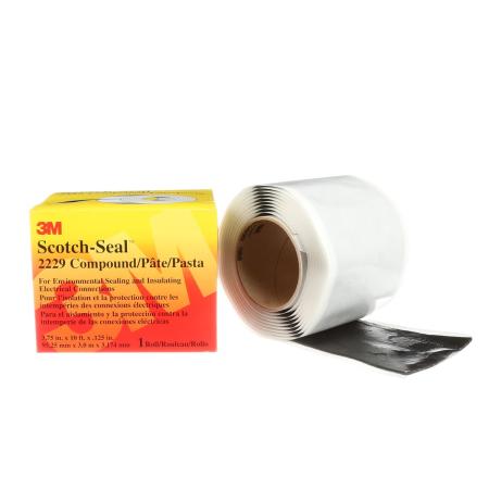 3M™ Scotch-Seal™ Mastikband 2229, selbstverschweißend, Schwarz, 95.3 mm x 3 m, 3.2 mm