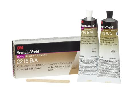 3M™ Scotch-Weld™ 2-Komponenten-Konstruktionsklebstoff auf Epoxidharzbasis 2216, Teil B/A, Transluzent, 59 ml
