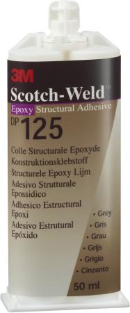 3M™ Scotch-Weld™ 2-Komponenten-Konstruktionsklebstoff auf Epoxidharzbasis DP125, Grau, 400 ml