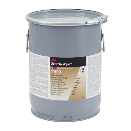 3M™ Scotch-Weld™ 2-Komponenten-Konstruktionsklebstoff auf Epoxidharzbasis DP490, Schwarz, Teil A, Aktivator, 160 L