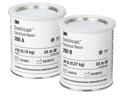 3M™ Scotchcast™ 280 Epoxid-Flüssigharz, Gelblich Transparent, Teil A+B, 0,45 kg