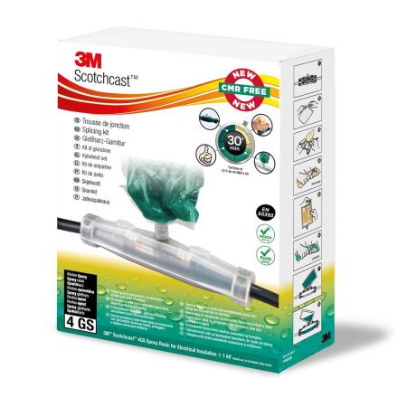 3M™ Scotchcast™ Gießharz-Verbindungsgarnitur 92-NBA GS, Größe 0, 0.6/1 kV, 4x 1.5 - 4 / 5x 1.5 - 2.5 mm², 10 Kits/Packung