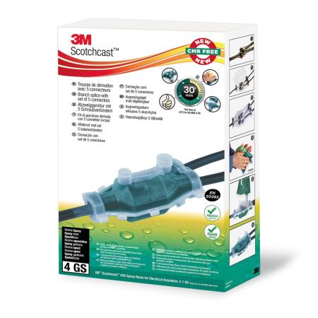 3M™ Scotchcast™ 92-NBB 1 GS Gießharz-Abzweiggarnitur, Y-Form, 0,6/1 kV, 4x 2,5 - 16, 5x 1,5 - 10 / 4x 2,5 - 16, 5x 1,5 - 10 mm², 10/Packung