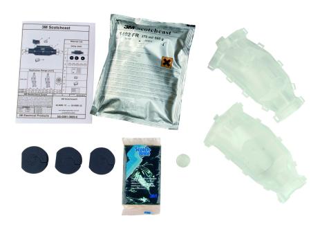 3M™ Scotchcast™ FR 92-NBBU Gießharz-Abzweiggarnitur, Größe 1, Y-Form, 0.6/1 kV, 4x2.5-4x16/5x1.5-5x10 mm², 10/Packung