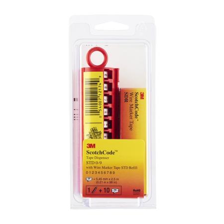3M™ ScotchCode™ STD-0/9 Kabelmarkierspender, mit Ziffern 0-9