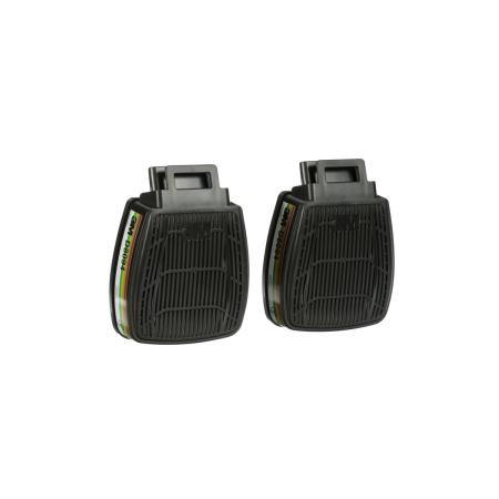 Preview: 3M™ Secure Click™ Gas-, Dampf- und Partikelfilter, A1B1E1K1P3 R, mit Dual Flow D8094