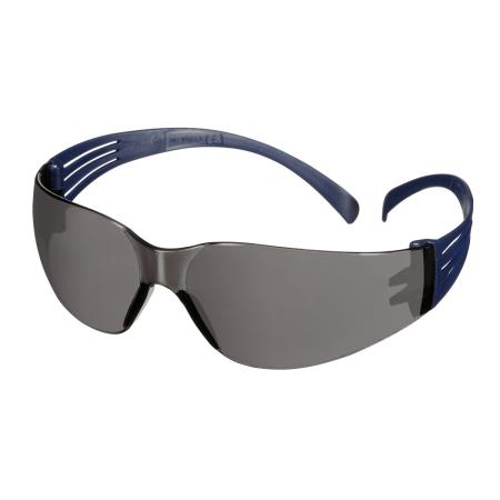 3M™ SecureFit™ 100 Schutzbrille, blaue Bügel, Antikratz-/Anti-Fog-Beschichtung, graue Scheibe, SF102AF-BLU-EU, 20 pro Packung