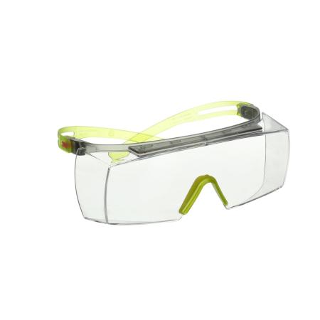 Preview: 3M™ SecureFit™ 3700 Überbrille, limettengrüne Bügel, Scotchgard™ Anti-Fog-Beschichtung (K&N), transparente Scheibe, SF3701SGAF-GRN-EU, 20 pro Packung