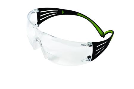 3M™ SecureFit™ 400 Reader Schutzbrille, schwarz/grüne Bügel, Antikratz-/Anti-Fog-Beschichtung, transparente Scheibe mit +1,5 Stärke, SF415AS/AF-EU, 20 pro Packung