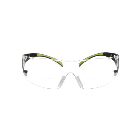 Preview: 3M™ SecureFit™ 400 Reader Schutzbrille, schwarz/grüne Bügel, Antikratz-/Anti-Fog-Beschichtung, transparente Scheibe mit +2,5 Stärke, SF425AS/AF-EU, 20 pro Packung