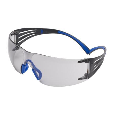 3M™ SecureFit™ 400 Schutzbrille, blau/graue Bügel, Scotchgard™ Anti-Fog-/Antikratz-Beschichtung (K&N), graue Scheibe für innen/außen, SF407SGAF-BLU-EU