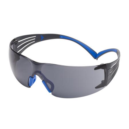 3M™ SecureFit™ 400 Schutzbrille, blau/graue Bügel, Scotchgard™ Anti-Fog-/Antikratz-Beschichtung (K&N), graue Scheibe, SF402SGAF-BLU-EU