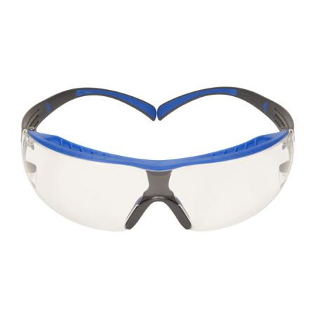 3M™ SecureFit™ 400X Schutzbrille, blau/graue Bügel, Scotchgard™ Anti-Fog-/Antikratz-Beschichtung (K&N), transparente Scheibe, SF401XSGAF-BLU-EU, 20 pro Packung