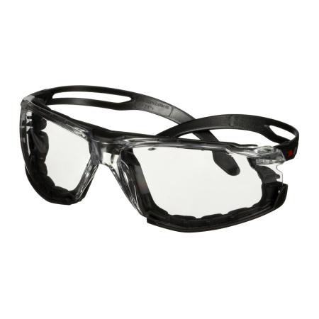3M™ SecureFit™ 500 Schutzbrille, schwarze Bügel, Schaumrahmen, Scotchgard™ Anti-Fog-/Antikratz-Beschichtung (K&N), transparente Scheibe, SF501SGAF-BLK-FM-EU, 20 pro Packung