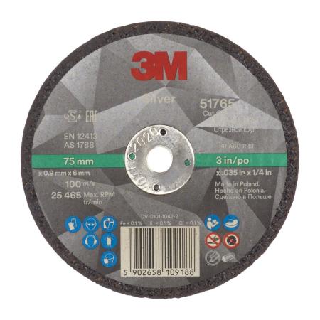3M™ Silver Trennscheibe, T41, 75 mm x 0,9 mm x 6 mm