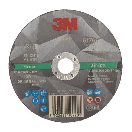 3M™ Silver Trennscheibe, T41, 75 mm x 1,6 mm x 6 mm
