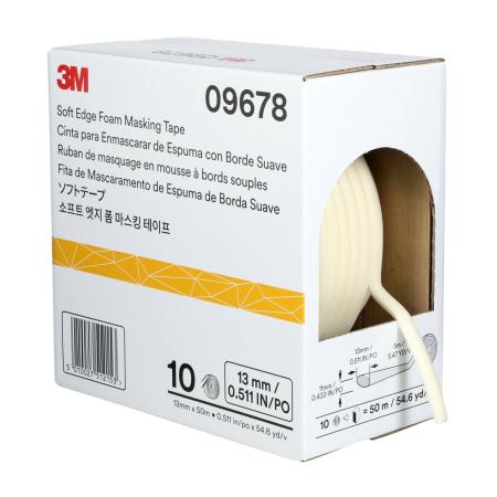 3M™ Soft Edge Foam Abdeckband, Weiß, 13 mm x 50 m, 09678