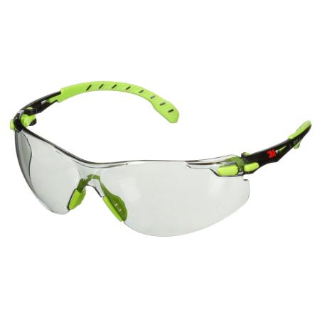 3M™ Solus™ 1000 Schutzbrille, grün/schwarze Bügel, Scotchgard™ Anti-Fog-/Antikratz-Beschichtung (K&N), hellgraue Scheibe für innen/außen, S1207SGAF-EU, 20 pro Packung