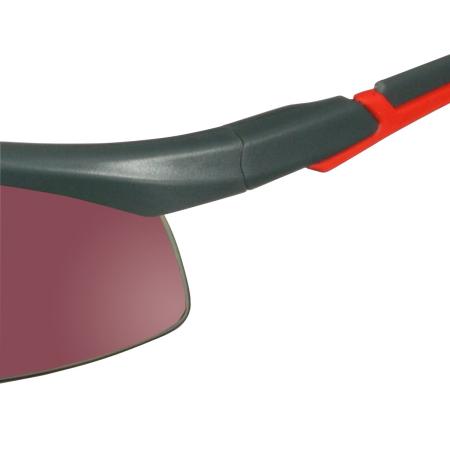Preview: 3M™ Solus™ 2000 Schutzbrille, S2024AS-RED, grau/rote Bügel, rot verspiegelte Antikratz-Scheibe, 20 pro Packung