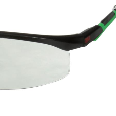 Preview: 3M™ Solus™ 2000 Schutzbrillen, schwarz/grüne Bügel, Antikratz-Beschichtung + (K), graue Scheibe IR 1.7, S2017ASP-BLK, 20 pro Packung