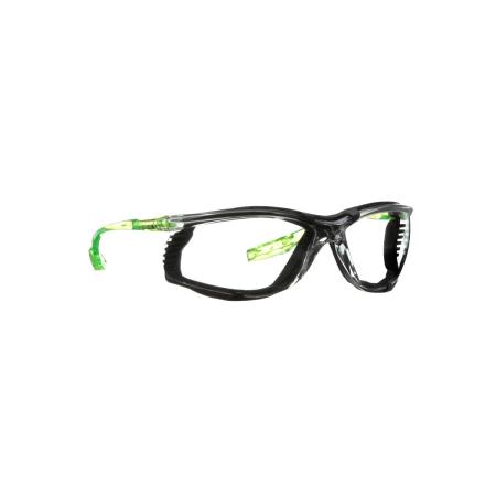Preview: 3M™ Solus™ CCS Schutzbrille, limettengrüne Bügel, Schaumrahmen, Scotchgard™ Anti-Fog-/Antikratz-Beschichtung (K&N), transparente Scheibe, SCCS01SGAF-GRN-F-EU, 20 pro Packung