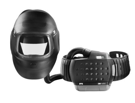 Preview: 3M™ Speedglas™ G5-01 Schweißmaske, ohne Schweißfilter mit Verbrauchsmaterialsatz und Tasche mit 3M™ Adflo™ Gebläseatemschutz-System, 617809
