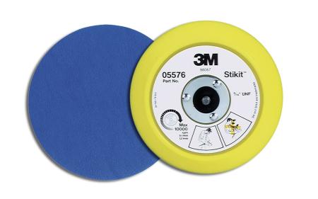 Preview: 3M™ Stikit™ Stützteller für Schleifscheiben, Blau, ungelocht, 150 mm, 05575