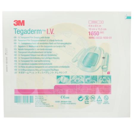 Preview: 3M™ Tegaderm™ I.V.-Fixierverband, 1650, 10 cm x 15.5 cm